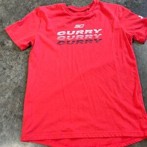 YL UA Steph Curry tee shirt. Excellent condition